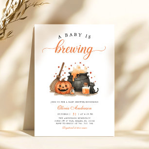 Invitation Un bébé brasse un Baby shower d'Halloween