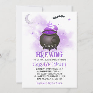 Invitation Un bébé brasse un Baby shower neutre d'Halloween