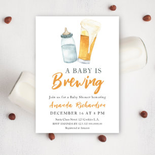 Invitation Un Bébé Brasse Une Bouteille Baby shower Bière