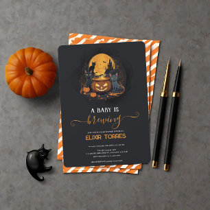 Invitation Un Bébé Brûle De Mignons Baby showers D'Halloween
