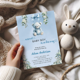 Invitation Un Bébé Doux Est En Chemin - Baby shower Ours