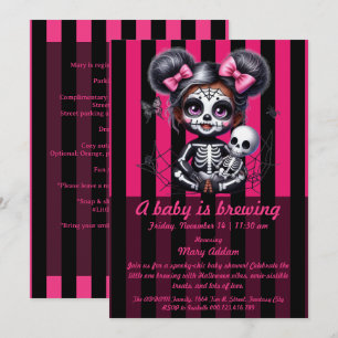Invitation Un bébé est en préparation Baby Shower rose pour