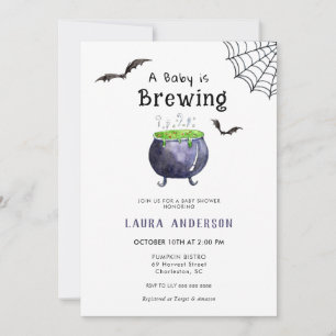 Invitation Un bébé est en train de brasser de mignons Baby sh