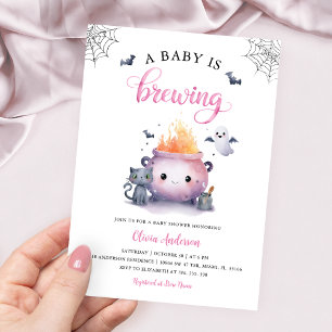 Invitation Un bébé est en train de brasser l'invitation d'Hal