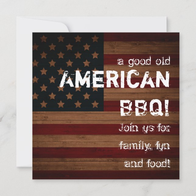 Invitation Un bon vieux BBQ d'Américain ! (Devant)