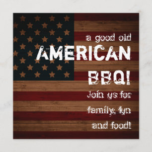 Invitation Un bon vieux BBQ d'Américain !