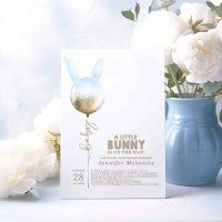 Un Boulon Bleu Bunny Élégant Baby shower Printemps