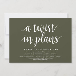 Invitation Un changement dans les plans, Mariage Changer la d