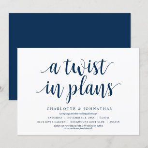 Invitation Un changement dans les plans, Mariage Changer la d