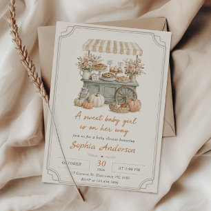 Invitation Un chariot de desserts pour bébé fille douce Fête 