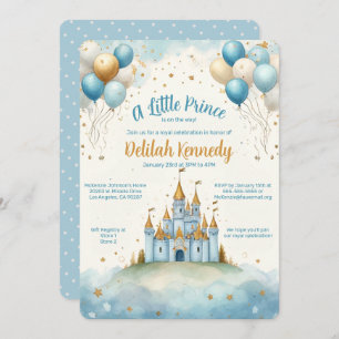 Invitation Un château de Little Prince et un Baby shower de b