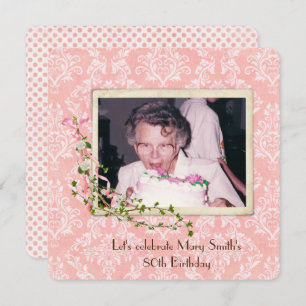 Invitation un cliché à l'ancienne sur la fête d'anniversaire 