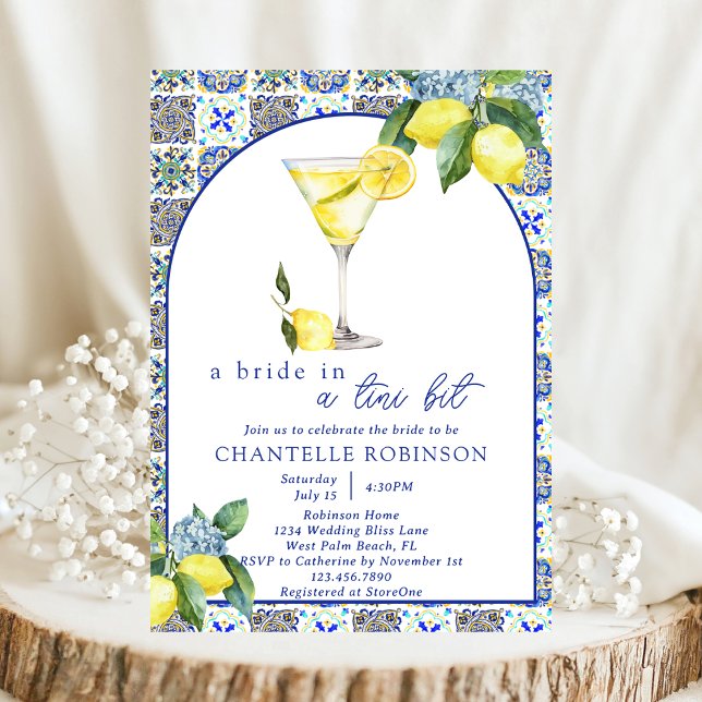 Invitation Un cocktail Mariage italien au citron de Tini Bit (Créateur téléchargé)