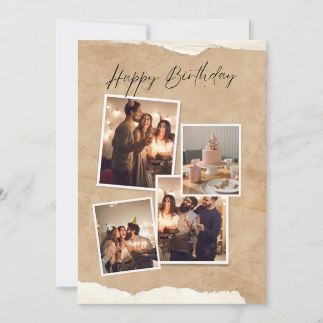 Invitation Un Collage Photo de souvenirs intemporels" ? (Devant)