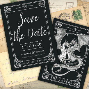 Invitation Un conte d'amour du dragon Sauvez la date