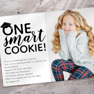 Invitation Un cookie intelligent photo Kindergarten Graduate