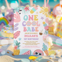 Un Cool Babe Tropical Été 1er Anniversaire Fête