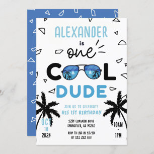 Invitation Un Cool Dude Lunettes de soleil Garçon 1er premier