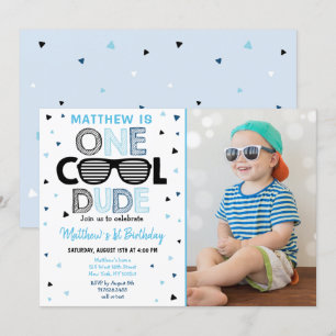 Invitation Un Cool Dude Sunglass Boy Premier anniversaire