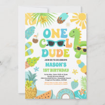 Un Cool Dude Tropical Été 1er Anniversaire