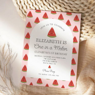Invitation Un Dans Un Melon Little Sweetie Premier Anniversai