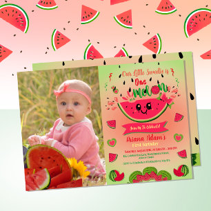 Invitation Un Dans Un Melon Watermelon Photo Premier Annivers