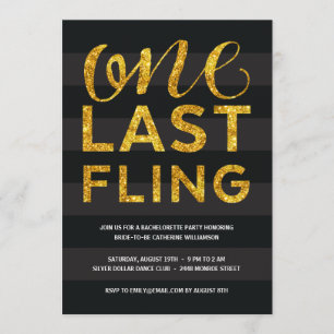 Invitation Un Dernier Fling   Parties scintillant-Look Bachel
