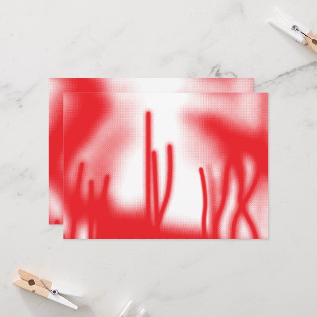 Invitation Un design graphique avec sha rouge et orange audac (Devant/Arrière en situation)