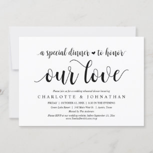 Invitation Un Dîner Spécial Pour Honorer Notre Amour, Répétit