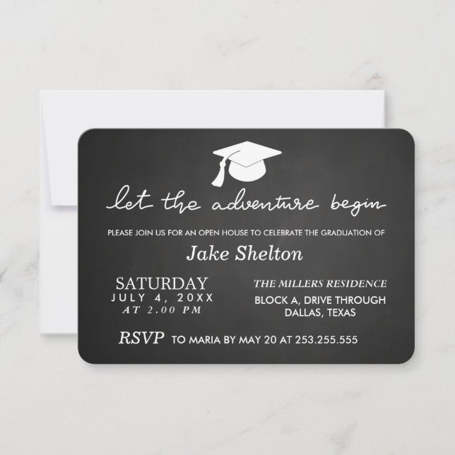 Invitation Un Diplôme En Maison Ouverte Laisser L'Aventure Co (Devant)