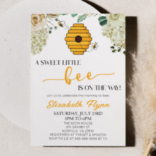 Invitation Un doux petit Baby shower d'abeilles de miel