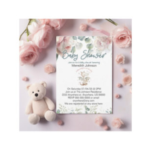 Invitation Un Dragon Bébé est sur le chemin Baby shower Invit