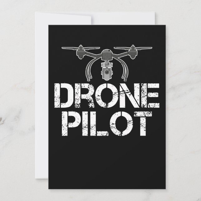 Invitation Un drone pilote amusant pour le drone (Devant)