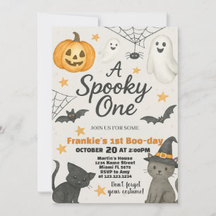Invitation Un Éffrayant 1er anniversaire Halloween
