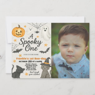 Invitation Un Éffrayant   1er anniversaire Halloween