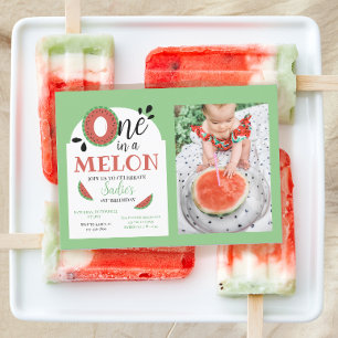 Invitation Un enfant dans un Melon Premier anniversaire
