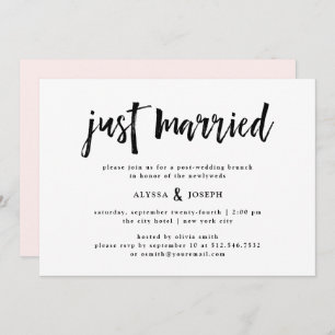 Invitation Un esprit moderne Juste Marié Post Mariage Brunc