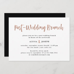 Invitation Un esprit moderne   Mariage de poste Brunch Faux R