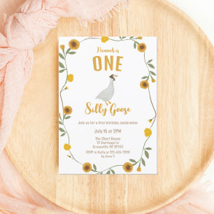 Invitation Un Fleur sauvage Jaune d'Oie sotte Anniversaire