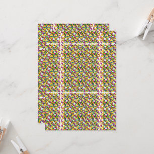 Invitation un fond multicolore avec des carrés et des points