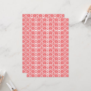 Invitation un fond rouge et blanc avec un motif