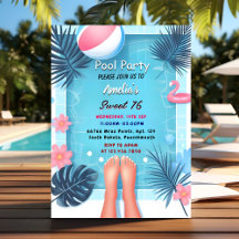 Un garçon Ado amusant Adulte Pool Party Sweet 16 A
