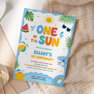 Invitation Un garçon au soleil pour sa 1ère fête d'anniversai