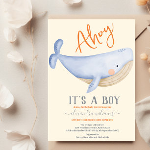 Invitation Un garçon sous le Baby shower marin