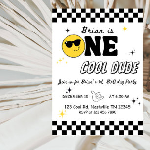 Invitation Un gars heureux – Fête d'anniversaire de 1 an pour