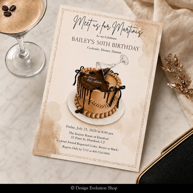 Invitation Un Gâteau D'anniversaire Un Peu Plus Vieux (Créateur téléchargé)