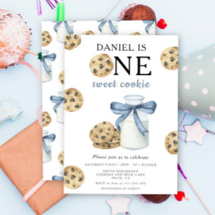 Invitation Un gâteau sucré et le lait premier anniversaire