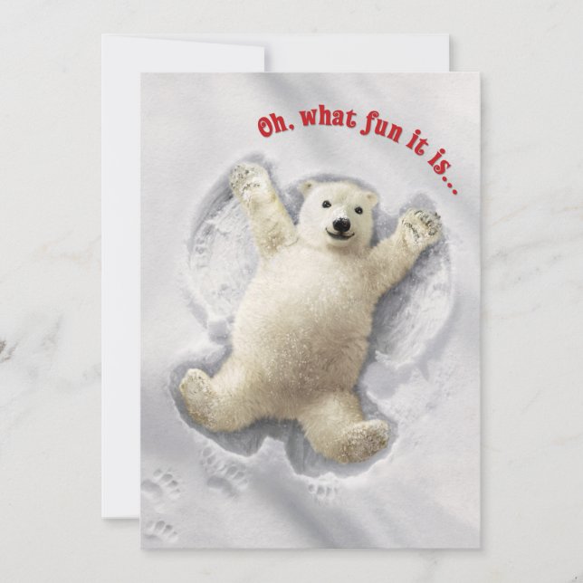 Invitation Un grand ange de neige (Devant)