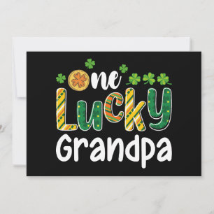 Invitation Un grand-père chanceux jumelé famille St Patrick's