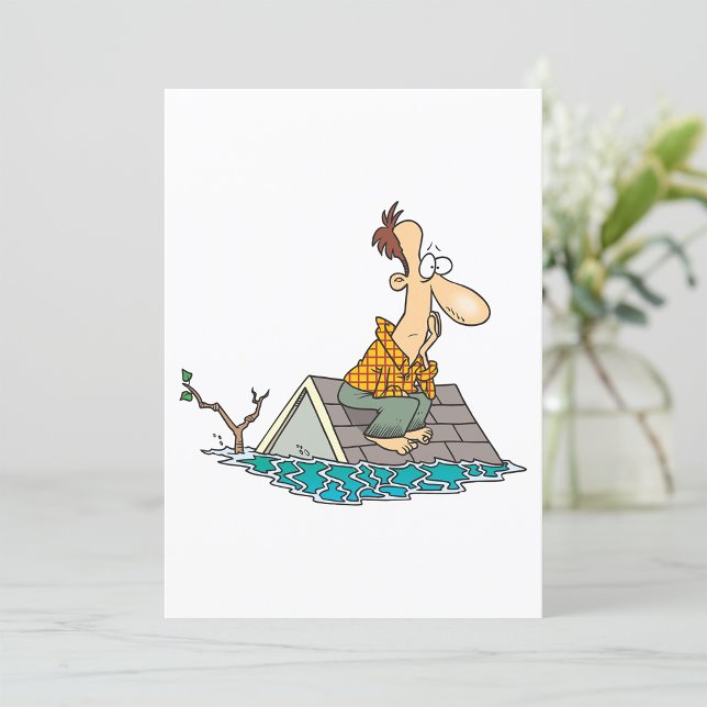 Invitation Un Homme Dans Une Inondation (Créateur téléchargé)